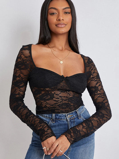 OPEN SQUARE-NECK TOP