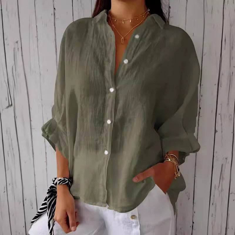 COTTON AND LINEN SHIRT SILVIA