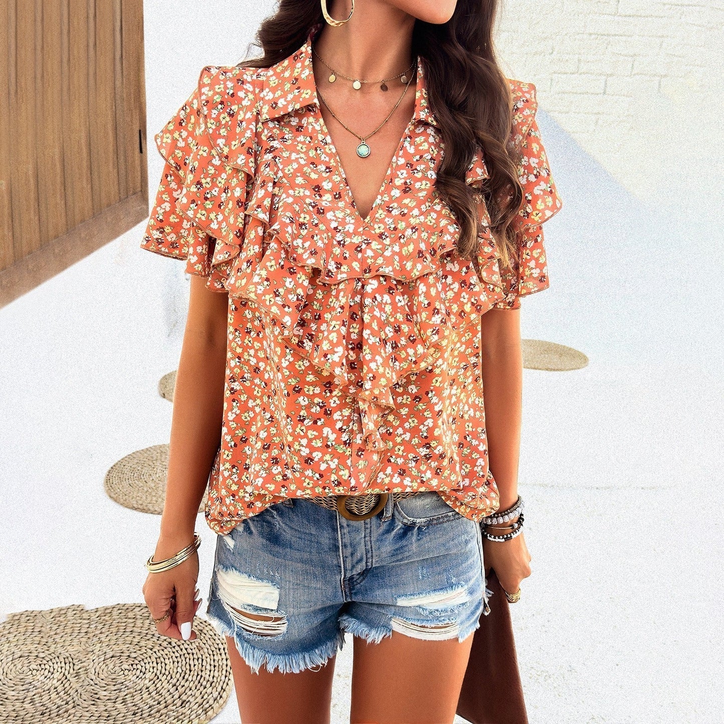 SYTHIE PRINTED TOP