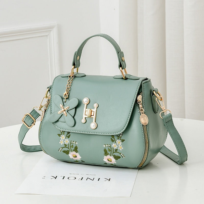 H FLORAL HANDBAG