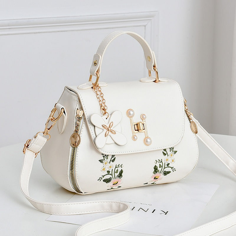 H FLORAL HANDBAG