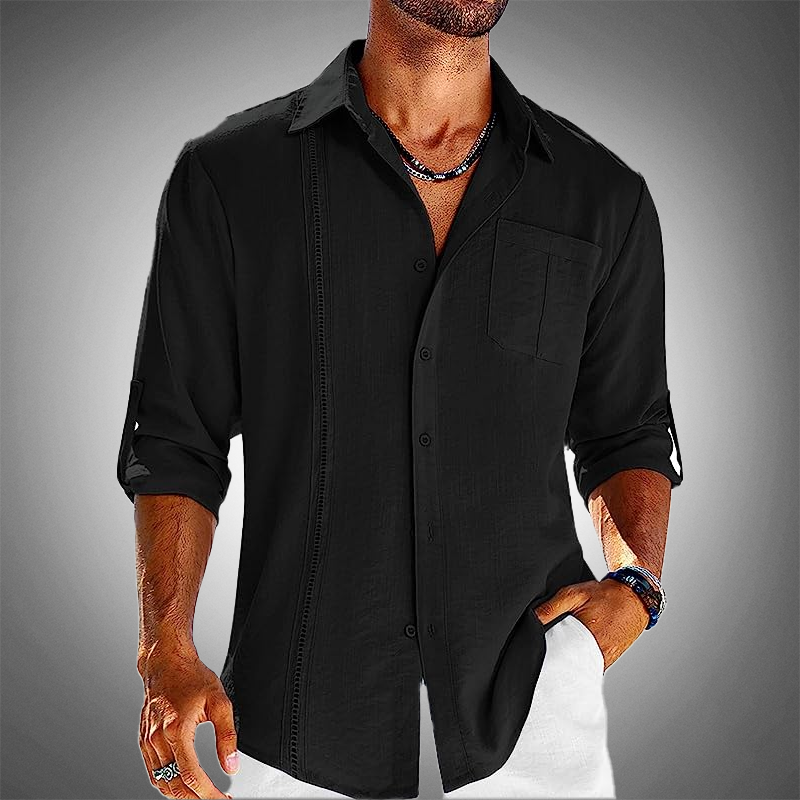 DAMON RELAXED-FIT CUBAN LINEN SHIRT