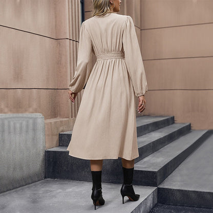 JARA | LONG-SLEEVE SLIT DRESS