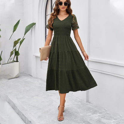 V-NECK SPRING DRESS HAINEY