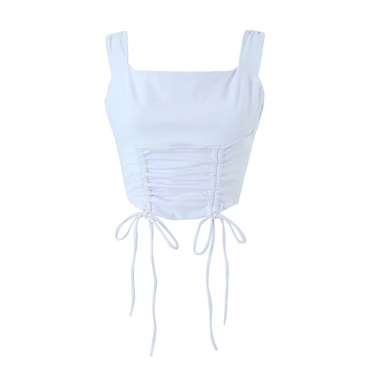 JOSEPHINE | SHORT TANK TOP WITH DRAWSTRING