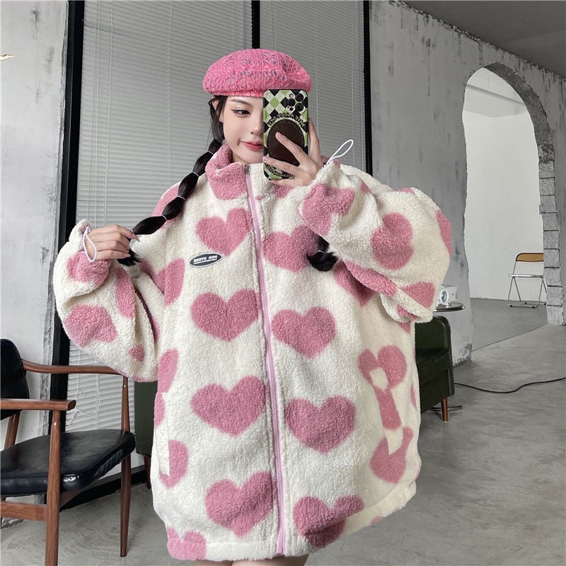 BACIODELUXE™️ - DOUBLE-SIDED HEART COAT - UNIQUE COLLECTION