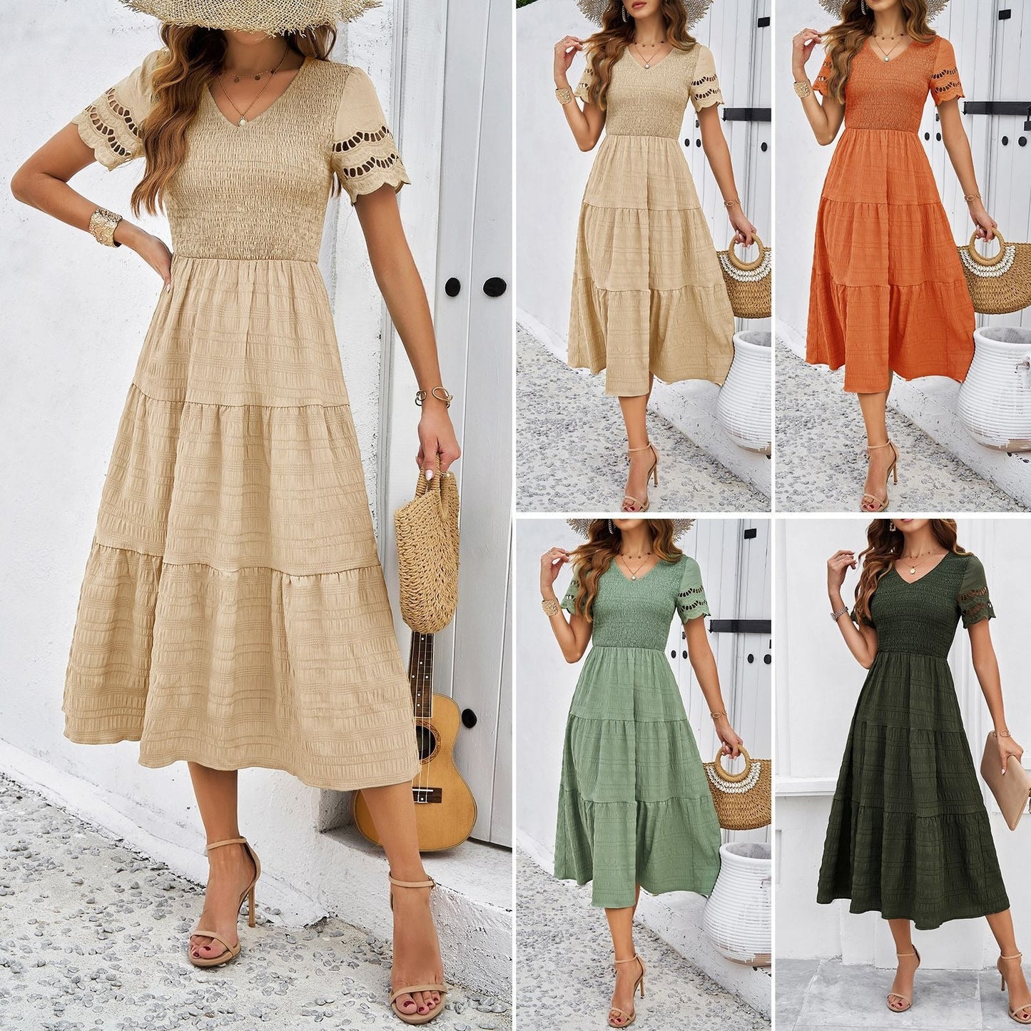 V-NECK SPRING DRESS HAINEY