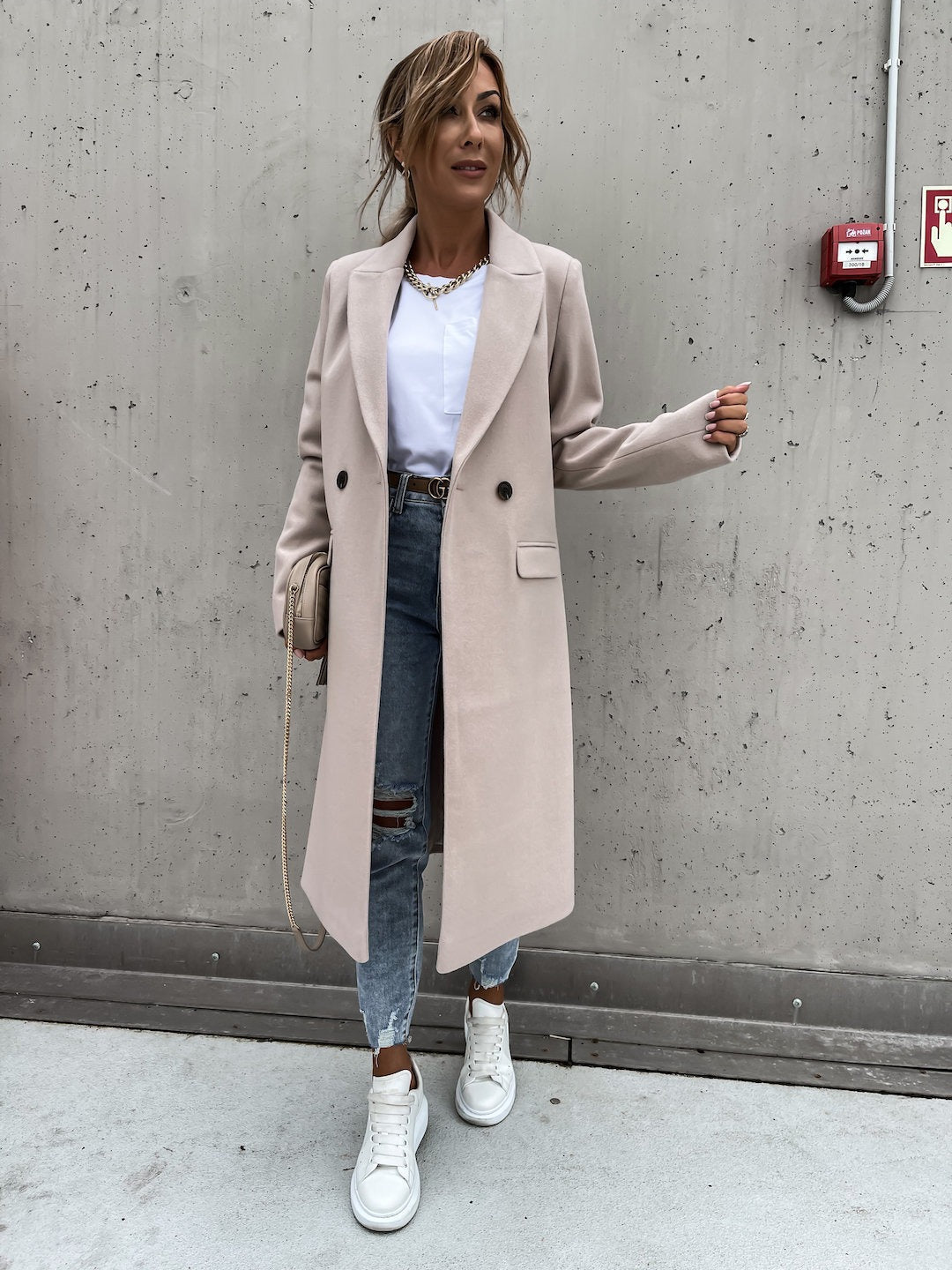 DENNIS | LONG COLLAR WOOL COAT