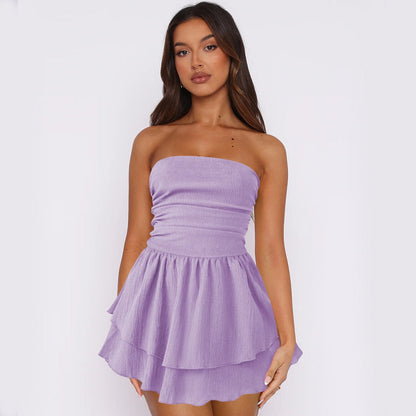 DONNA | STRAPLESS SHIRT SKIRT DRESS