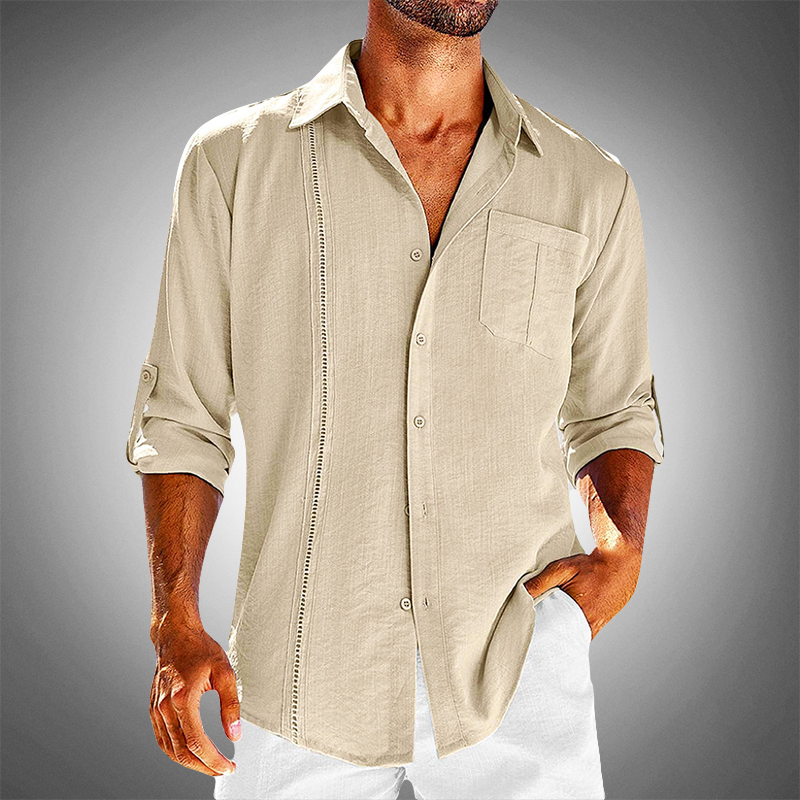 DAMON RELAXED-FIT CUBAN LINEN SHIRT