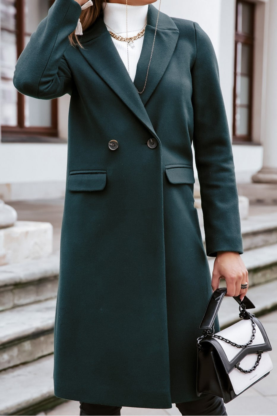 DENNIS | LONG COLLAR WOOL COAT