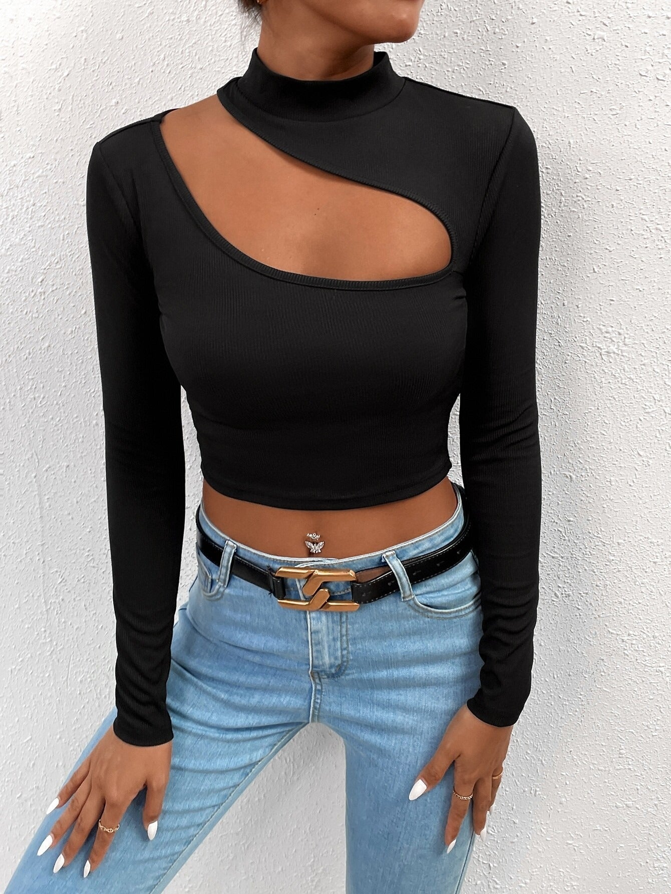 JYRA | LONG-SLEEVE CROP TOP