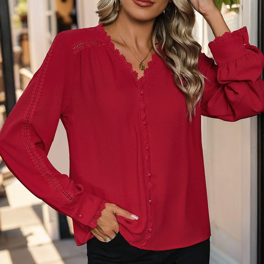 CARL CASUAL RED BLOUSE