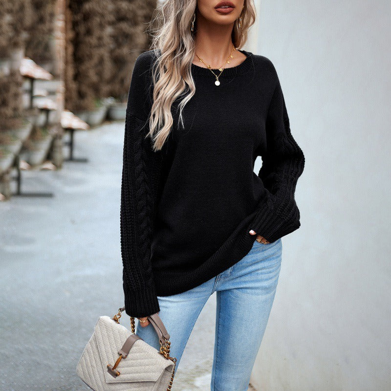 LONG-SLEEVE KNITTED PULLOVER