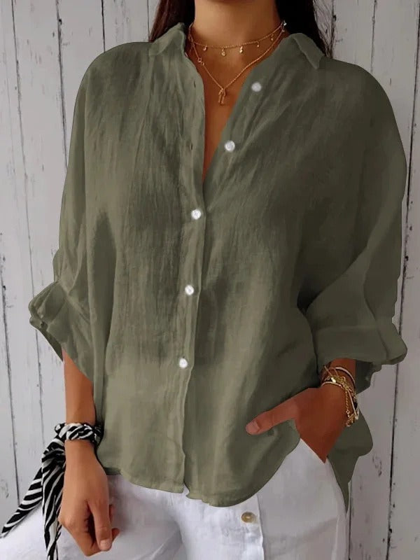 COTTON AND LINEN SHIRT SILVIA