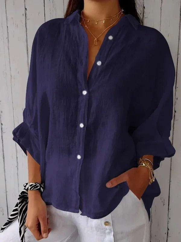 COTTON AND LINEN SHIRT SILVIA