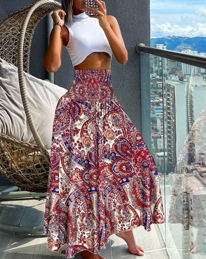 RELAXED WIDE-LENGTH SKIRT