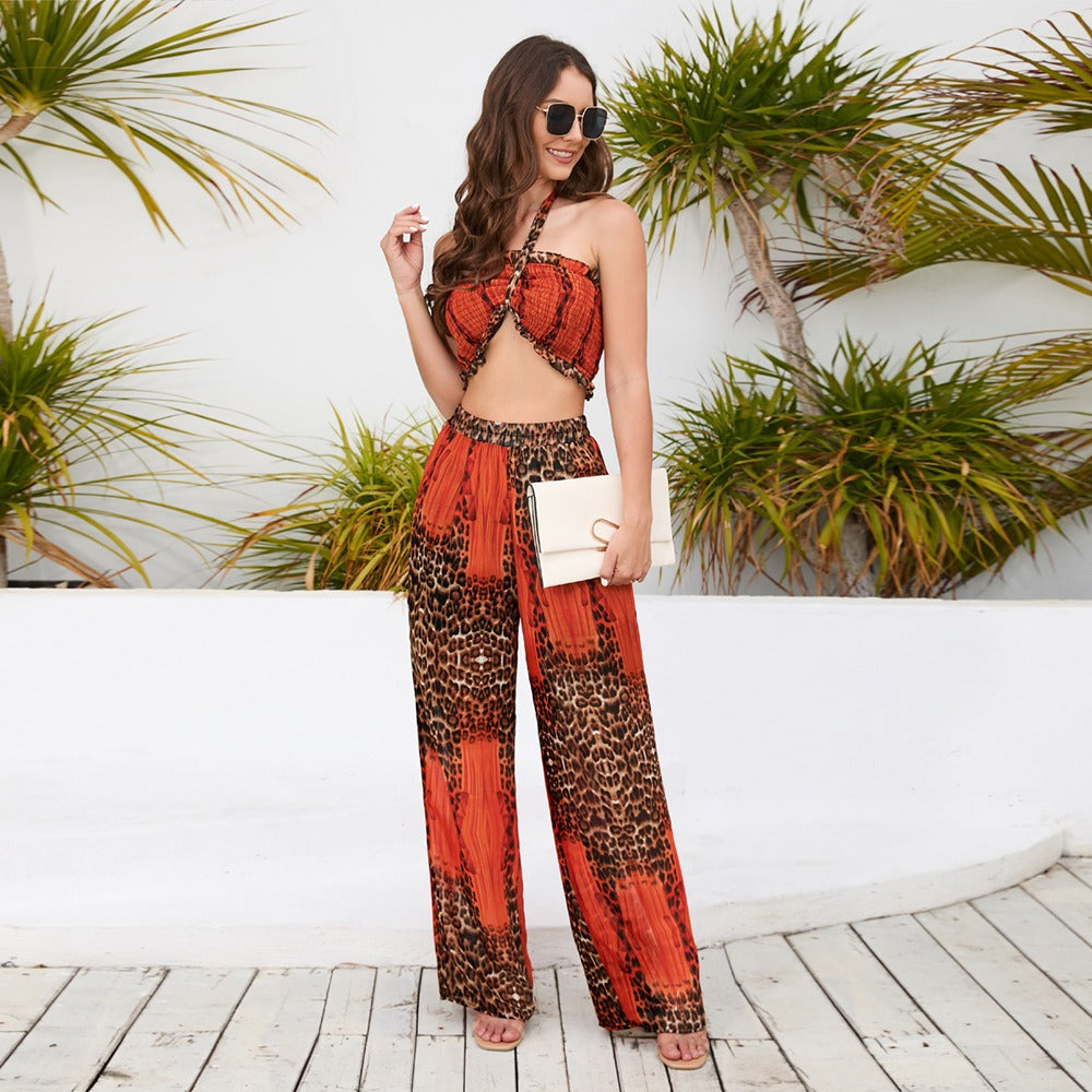 ELLA | PRINTED WIDE LEG PANTS SET