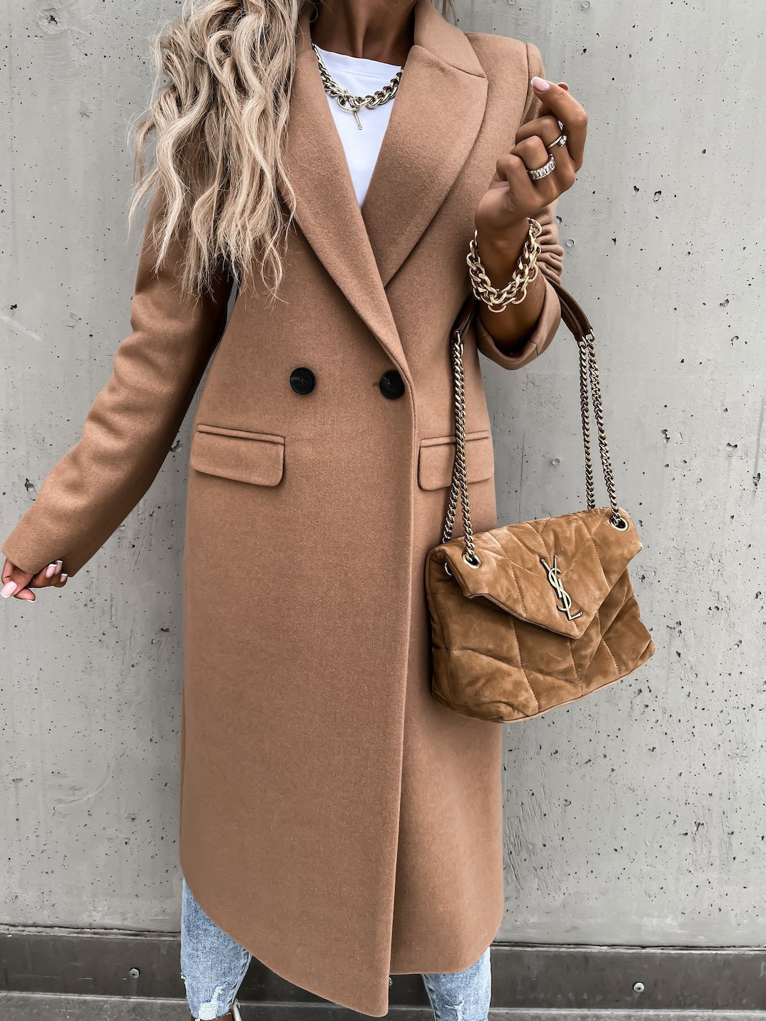 DENNIS | LONG COLLAR WOOL COAT