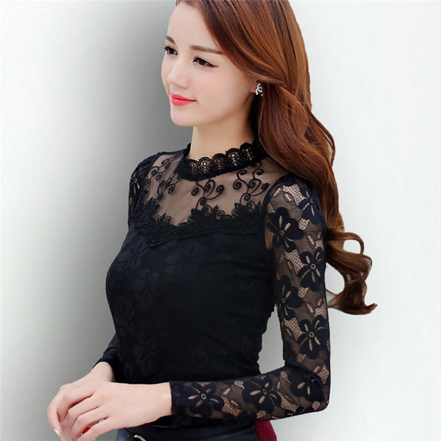 EFFIE | LONG SLEEVE LACE SHIRT