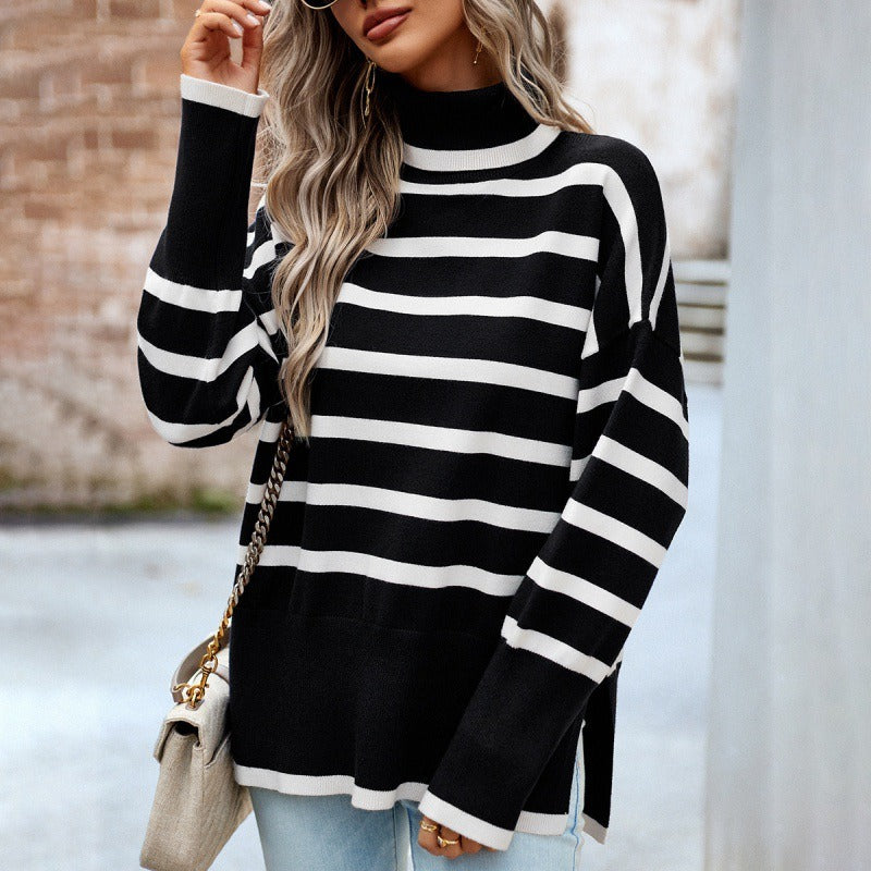 STRIPED KNITTED TOP