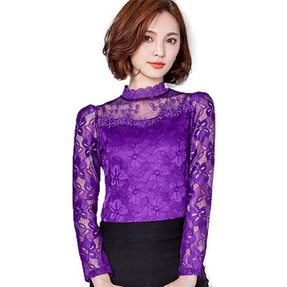 EFFIE | LONG SLEEVE LACE SHIRT