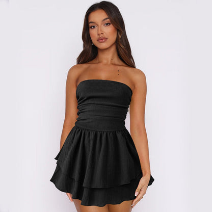 DONNA | STRAPLESS SHIRT SKIRT DRESS