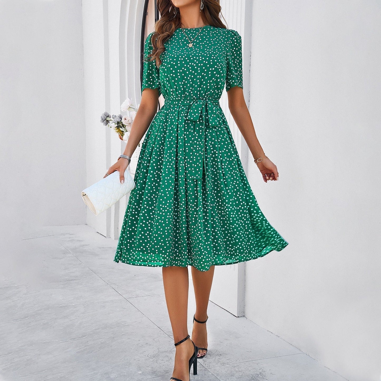 SPRING POLKA DOT DRESS HAYA