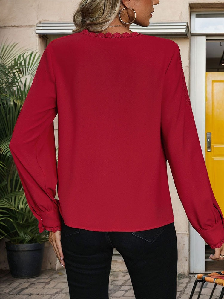 CARL CASUAL RED BLOUSE