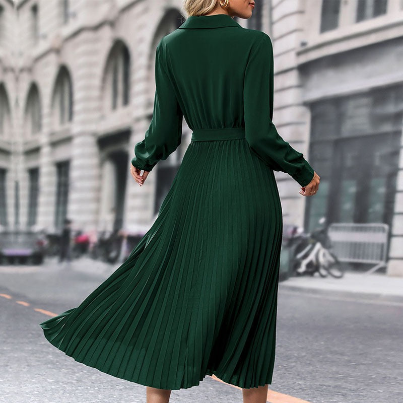 NORA | HIGH-END PLEATED DRESS