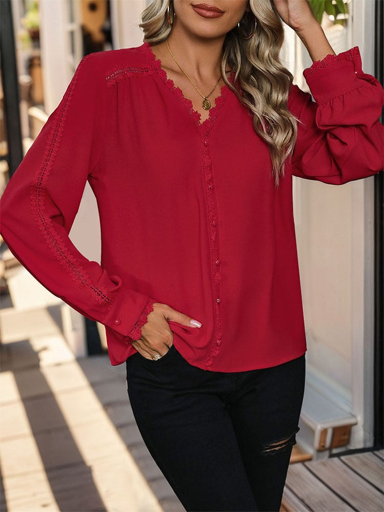 CARL CASUAL RED BLOUSE