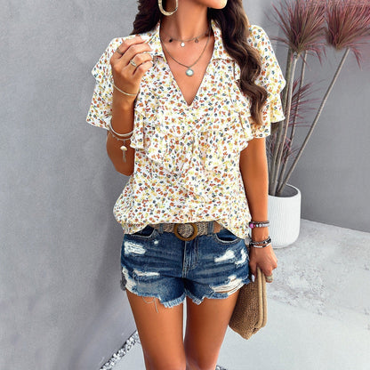 SYTHIE PRINTED TOP