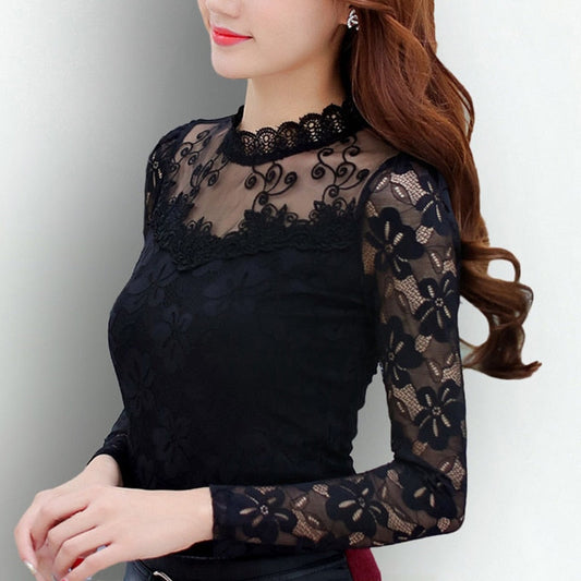 EFFIE | LONG SLEEVE LACE SHIRT