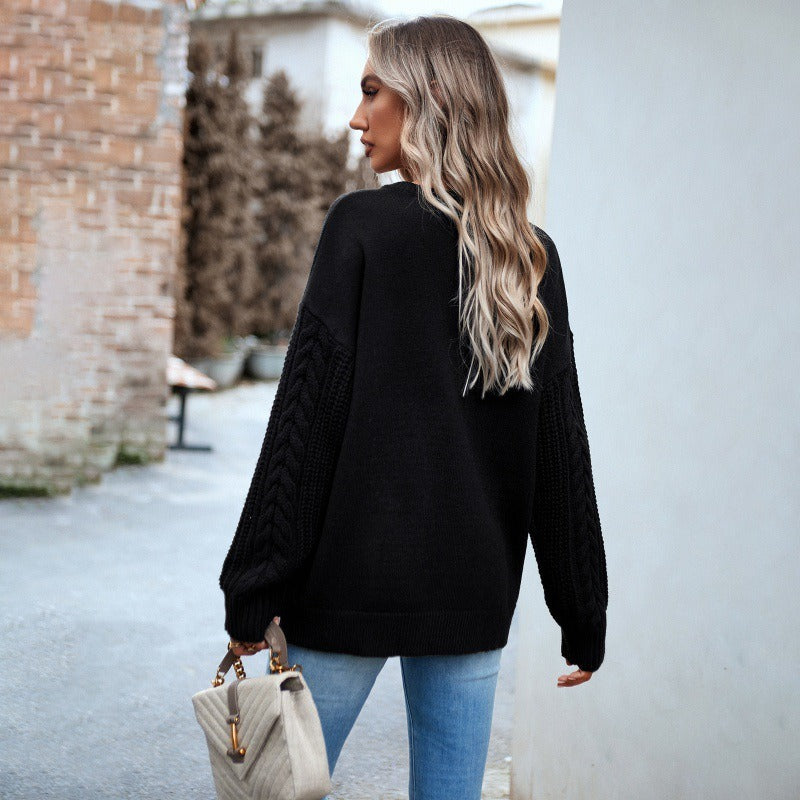 LONG-SLEEVE KNITTED PULLOVER