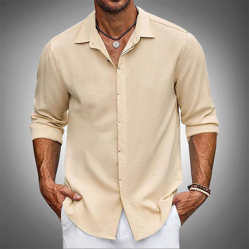 VINCÉNZIO SLIM-FIT LINEN SHIRT