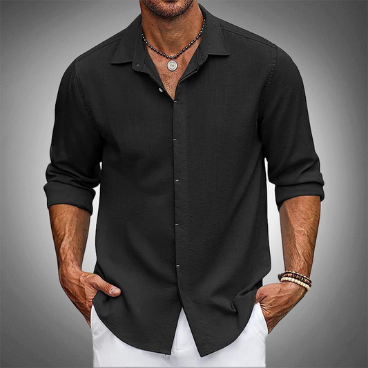 VINCÉNZIO SLIM-FIT LINEN SHIRT