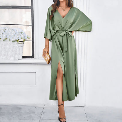 LOOSE V-NECK SPRING OR SUMMER DRESS