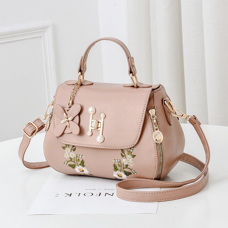 H FLORAL HANDBAG