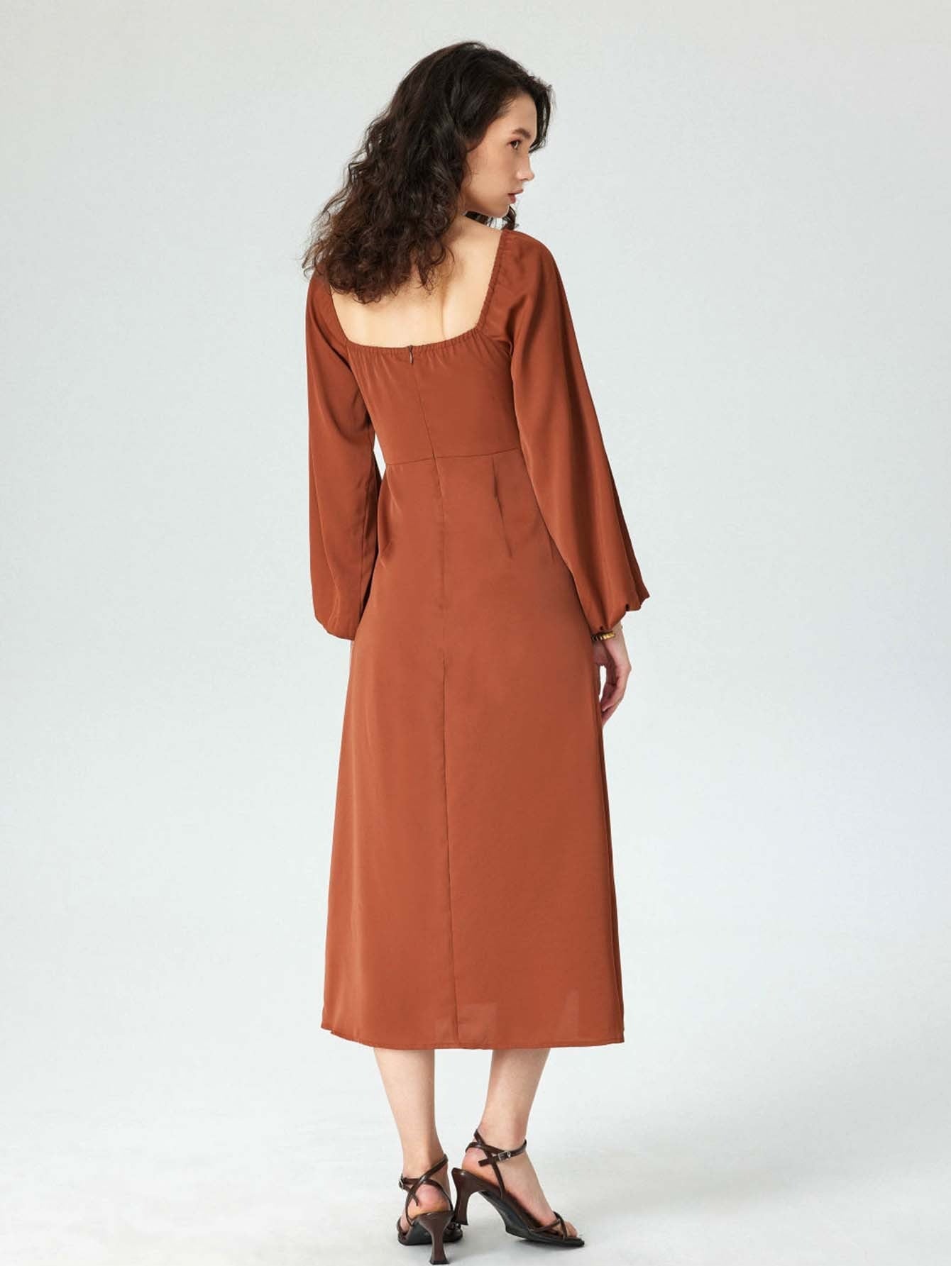 ZAMORRA | FRENCH DRESS WITH LONG SLIT