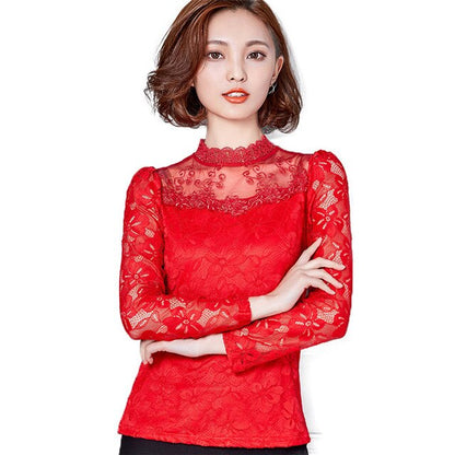 EFFIE | LONG SLEEVE LACE SHIRT