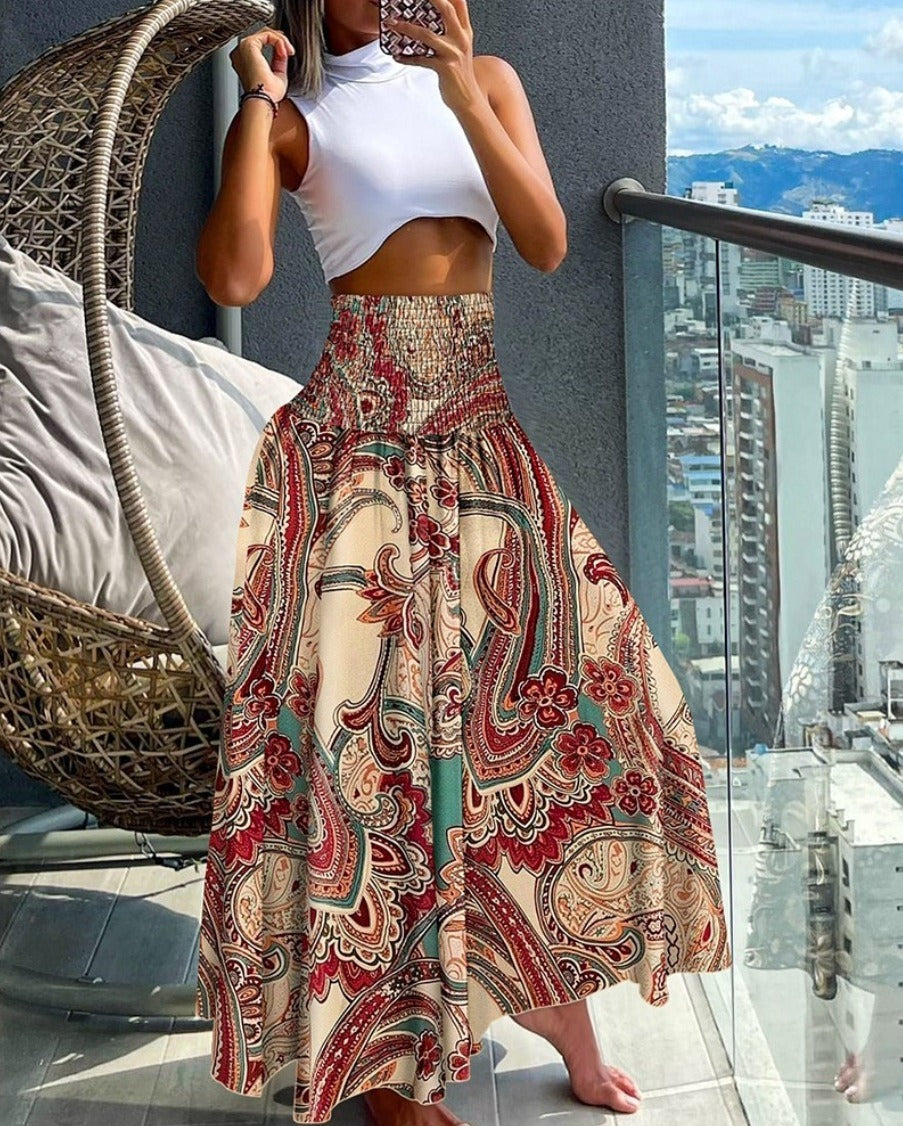 RELAXED WIDE-LENGTH SKIRT