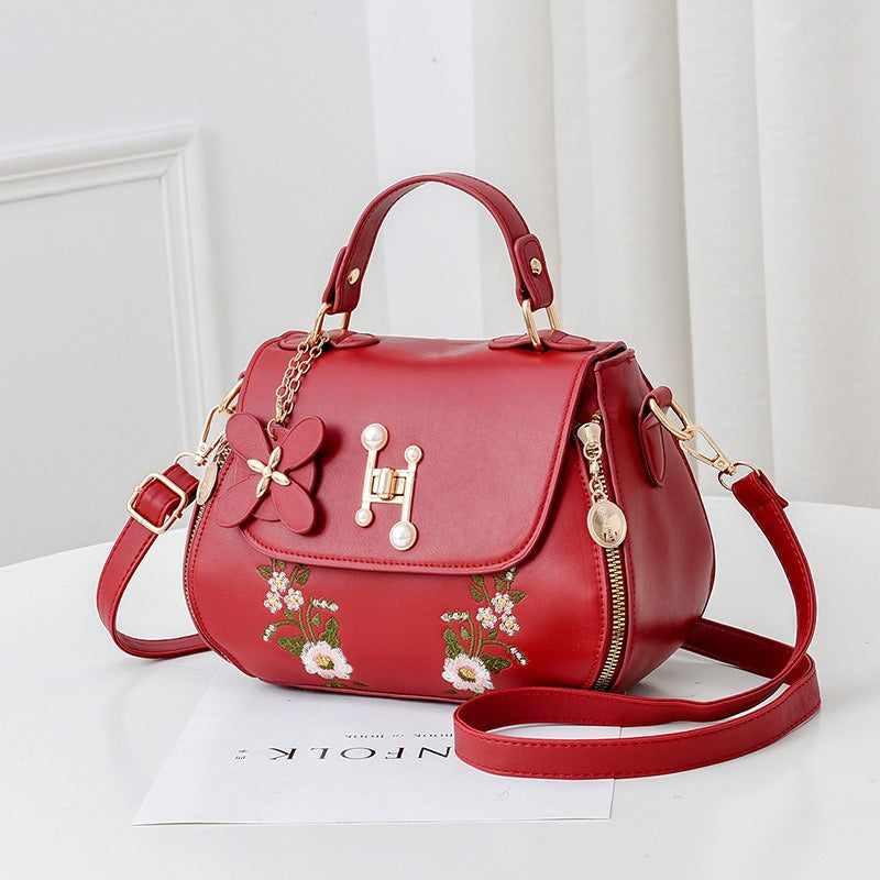 H FLORAL HANDBAG