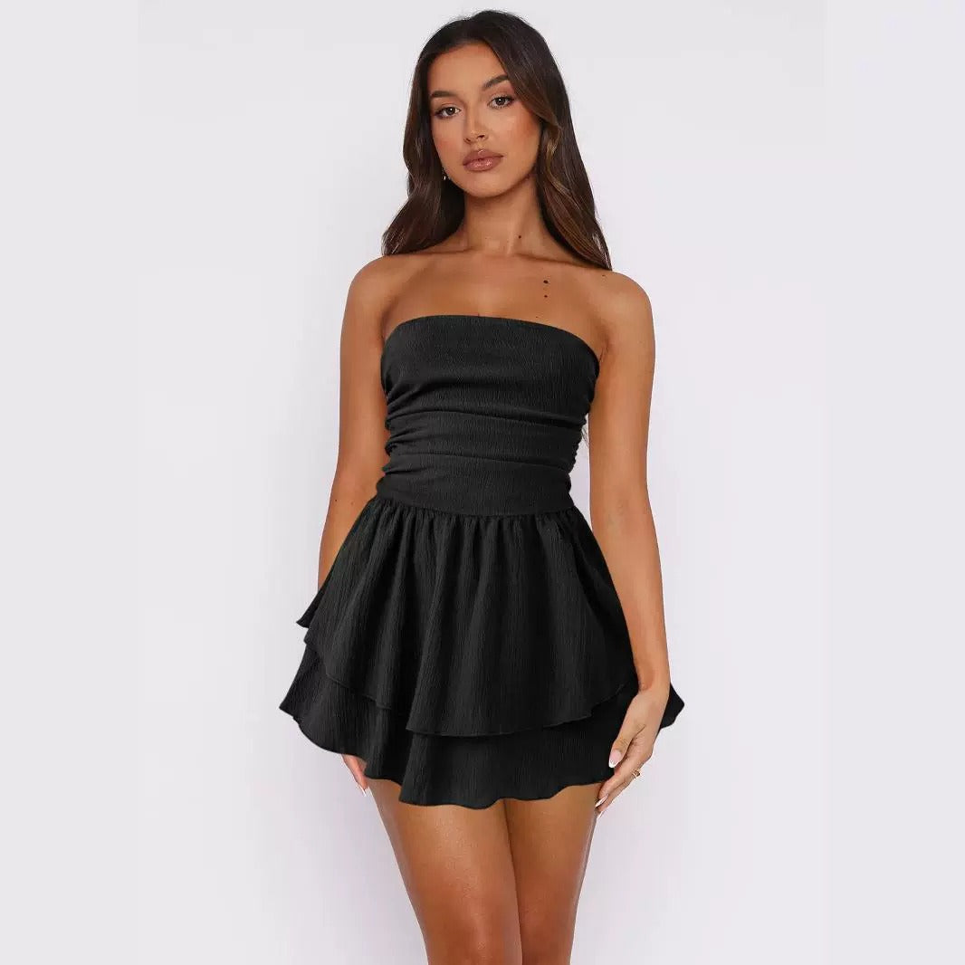 DONNA | STRAPLESS SHIRT SKIRT DRESS