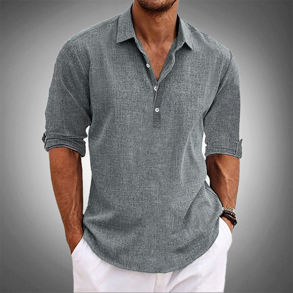 RUSSEL-ÉTRO CONTEMPORARY LINEN SHIRT