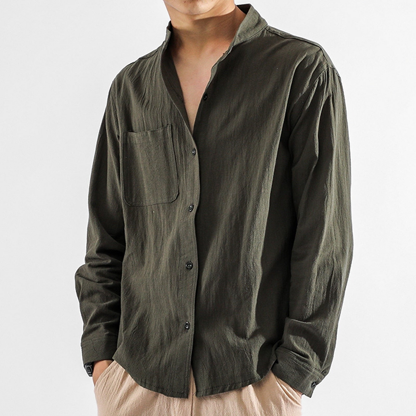 SAINT MORRIS CONTEMPORARY LINEN SHIRT