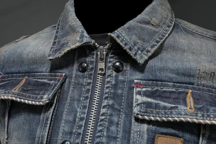 HUGO | ZIPPED DENIM JACKET