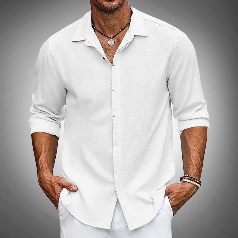 VINCÉNZIO SLIM-FIT LINEN SHIRT