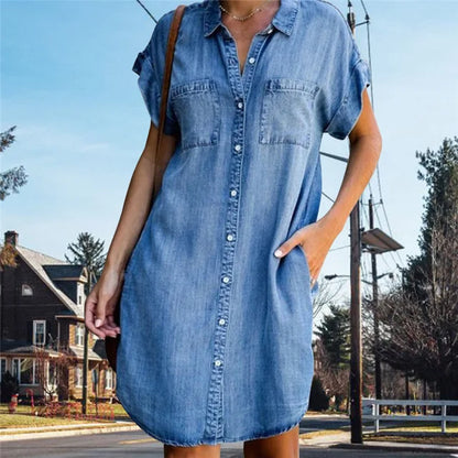 SHORT DENIM DRESS JEAN LAGAFFE