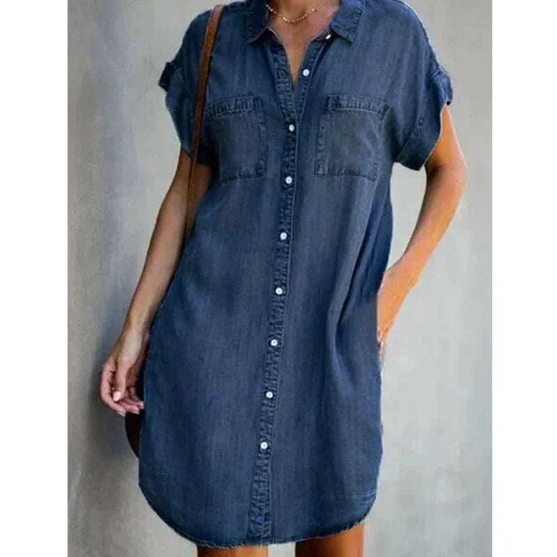 SHORT DENIM DRESS JEAN LAGAFFE