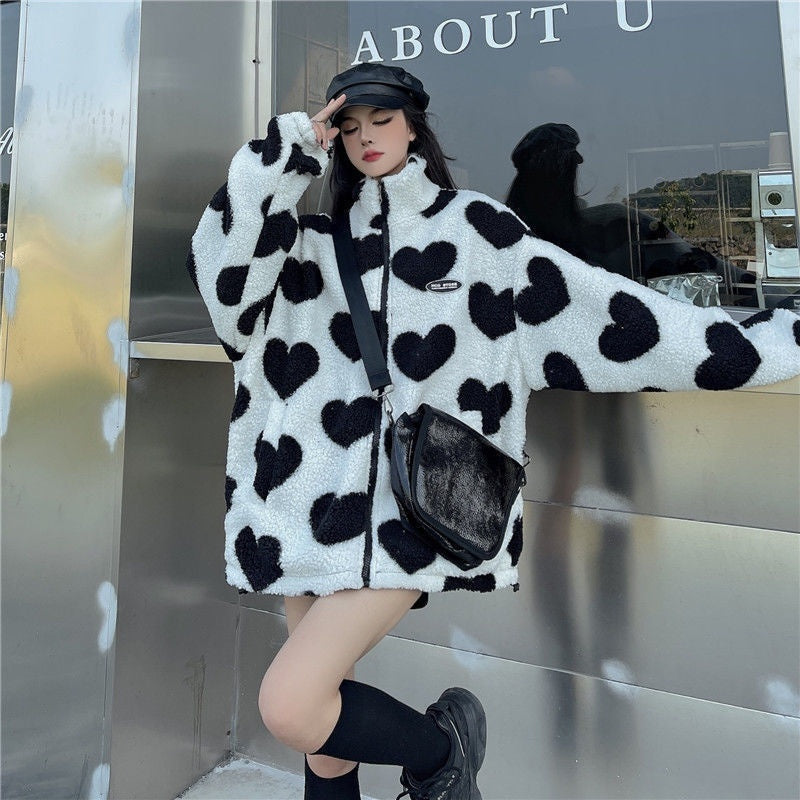 BACIODELUXE™️ - DOUBLE-SIDED HEART COAT - UNIQUE COLLECTION